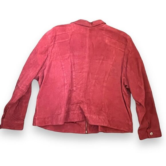 Ashley Stewart Vintage Red Genuine Suede Short Jacket, Size 3X - Picture 7 of 13